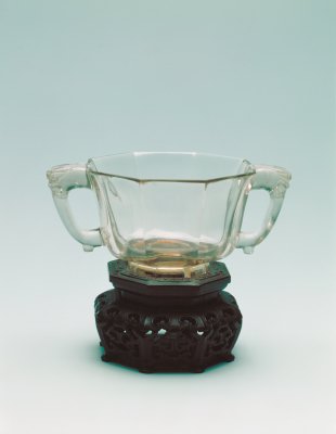 图片[1]-Crystal double animal ear octagonal cup-China Archive